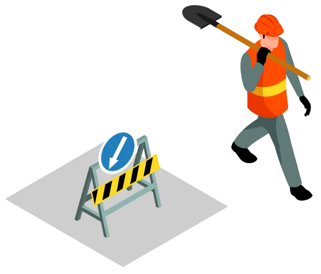 作業中のスタッフイラスト 2