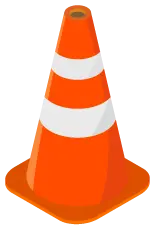 赤色のカラーコーン