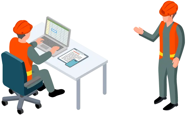 作業中のスタッフイラスト 11